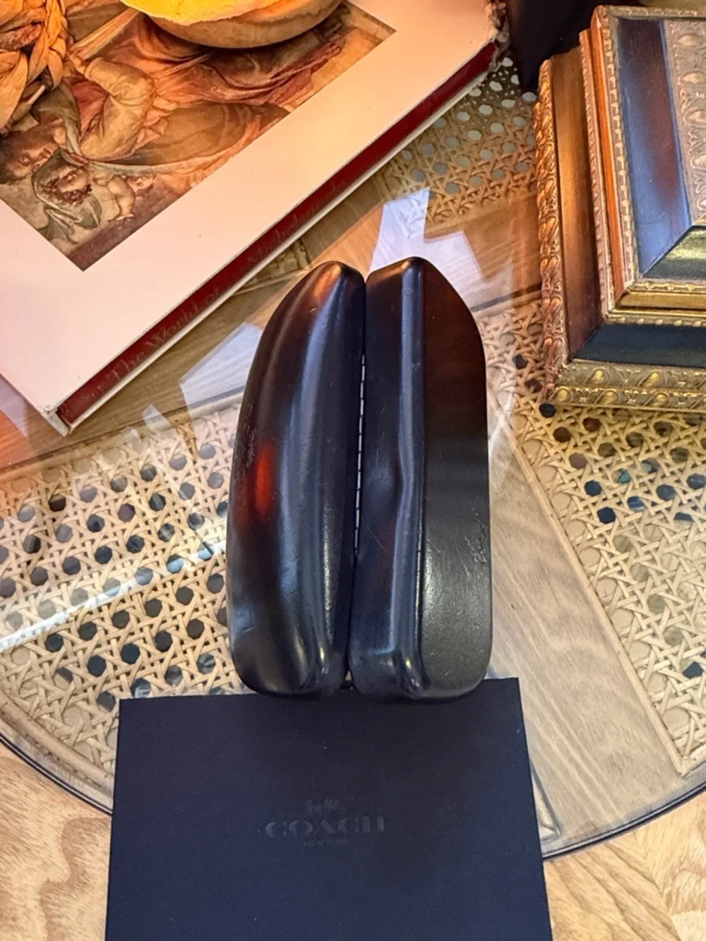 Coach Black Leather Eyeglass Case with Branded lense cloth